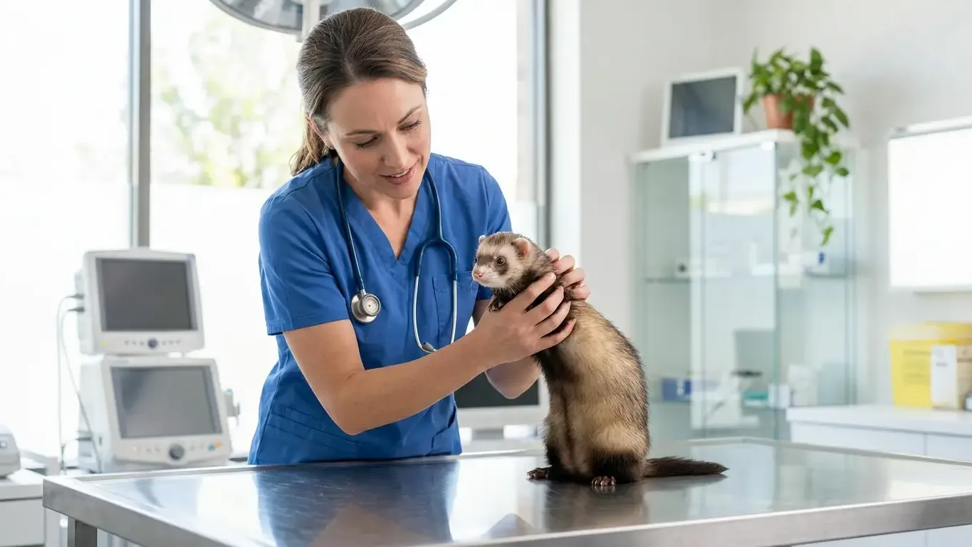 Consultation vétérinaire d’un furet, frais de soins NAC